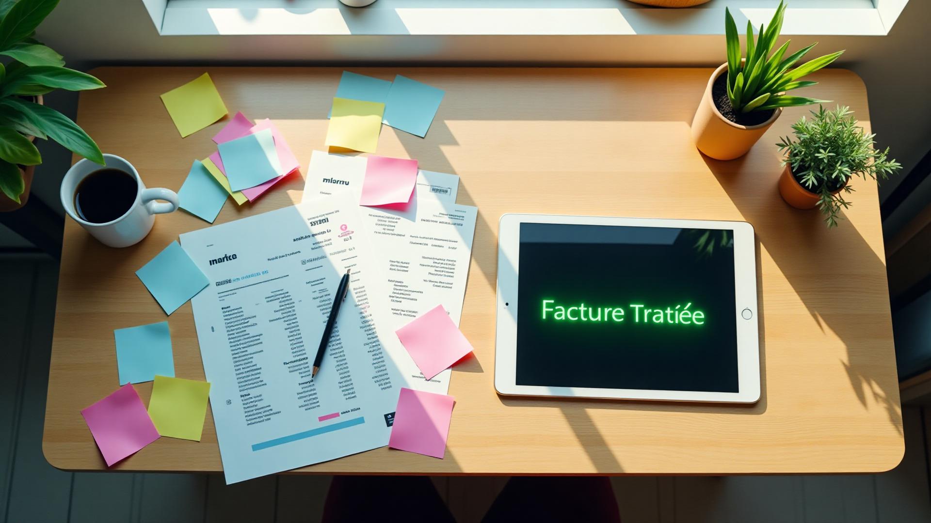 Optimisation administrative - Traitement automatique des factures par IA - Avant/Après